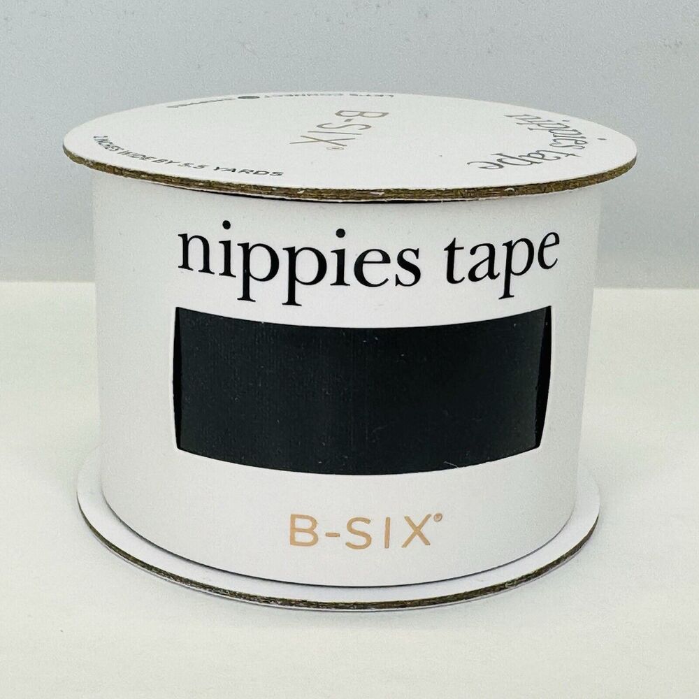 B-SIX Nippies Breast‎ Lift Tape 2”W x 16.5”L Roll Black NEW Free Shipping